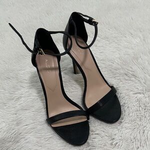 Aldo Black Open-Toe Ankle Strap Heels
